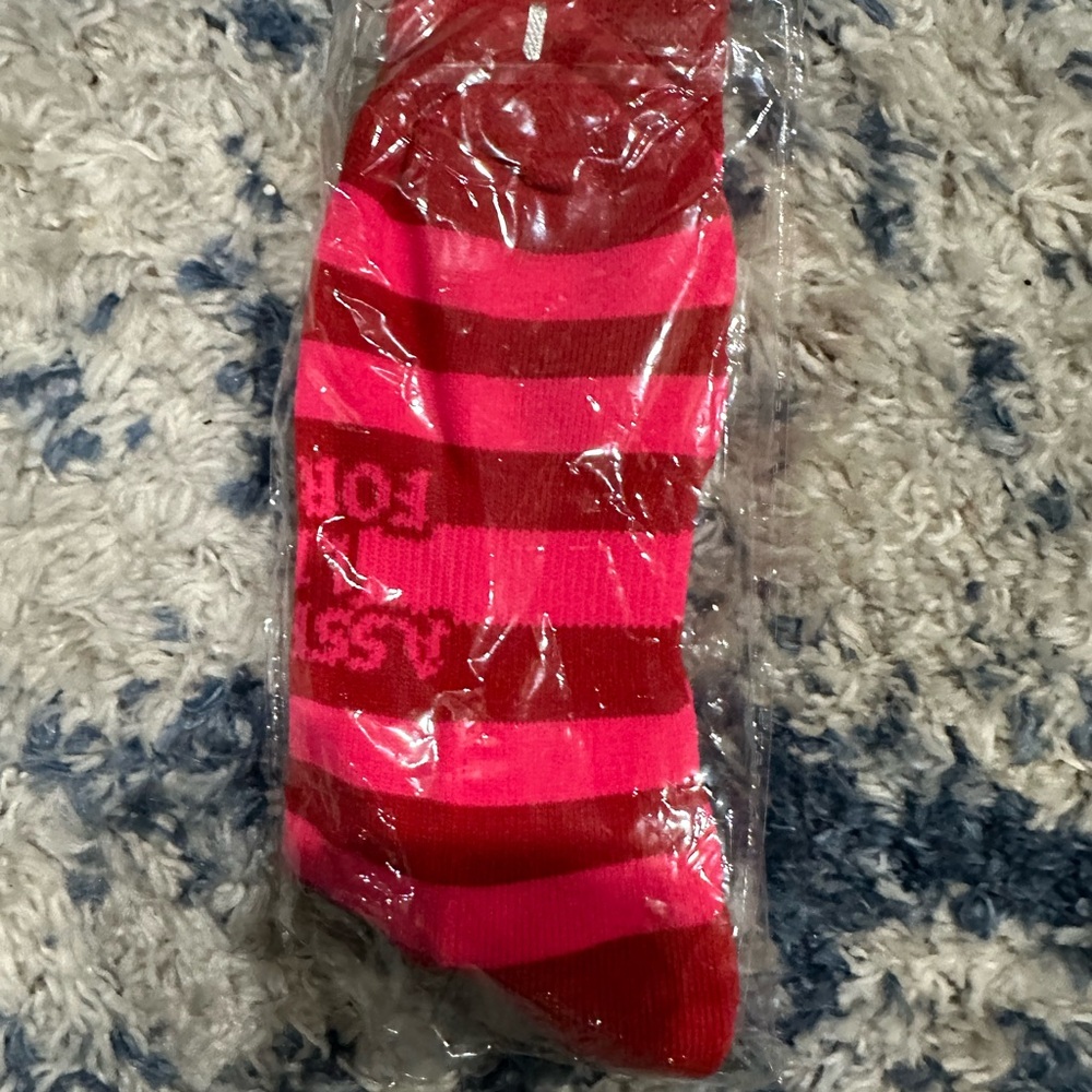 Striped Pink and Red Socks